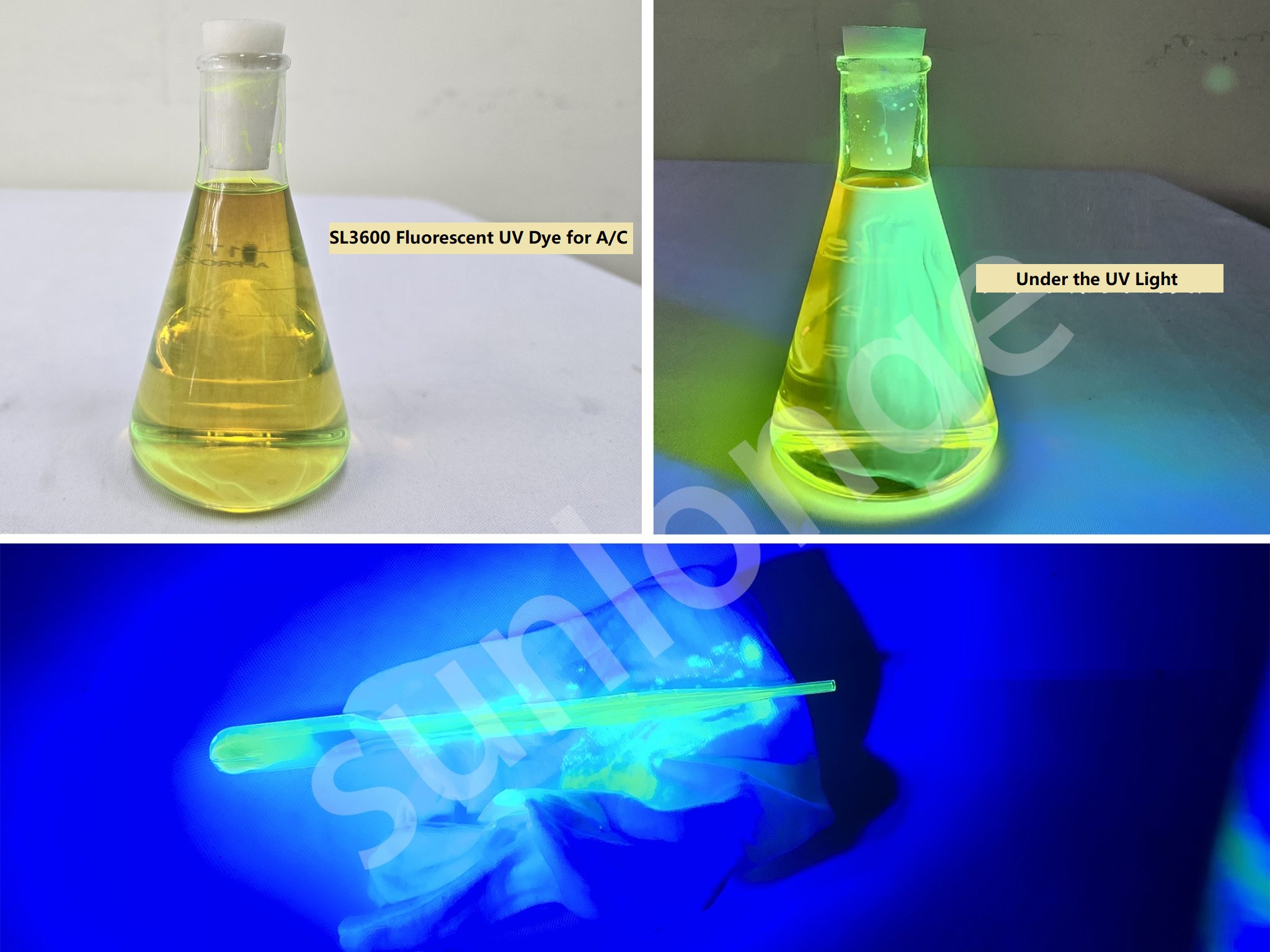SL3600 Fluorescent Leak Detection Dye; UV A/C Oils；Refrigerant UV Dye