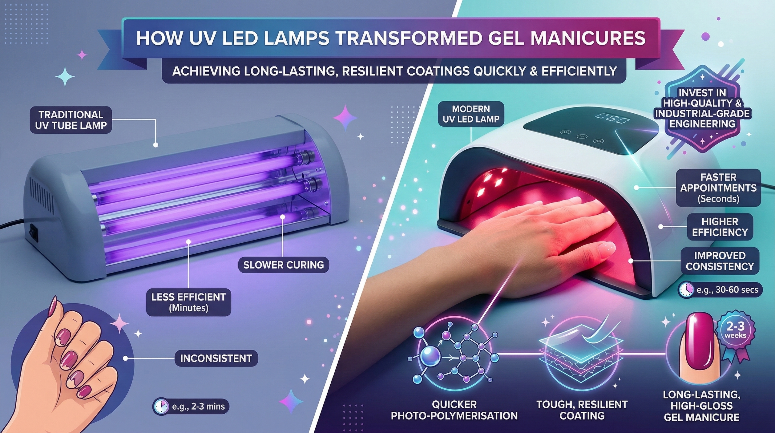 Why UV LED Lamps Are Essential for Long-Lasting Gel Nail Manicures Why UV LED Lamps Are Essential for Long-Lasting Gel Nail Manicures