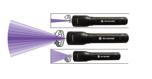 SL8300-UV adjustable-light beam UV LED Flashlight