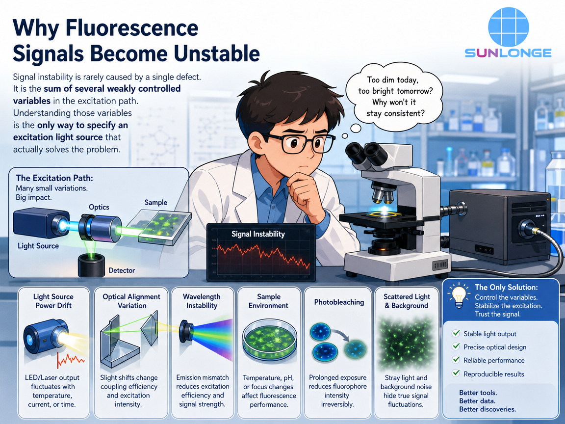 How Excitation Light Sources Improve Fluorescence Signal Stability in Optical Systems